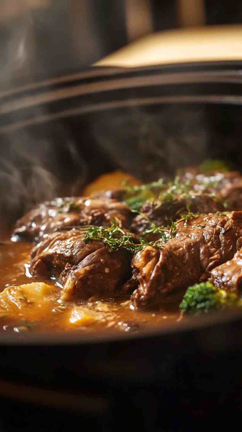 Tender Slow Cooked Beef and Broccoli Tender Slow Cooked Beef and Broccoli