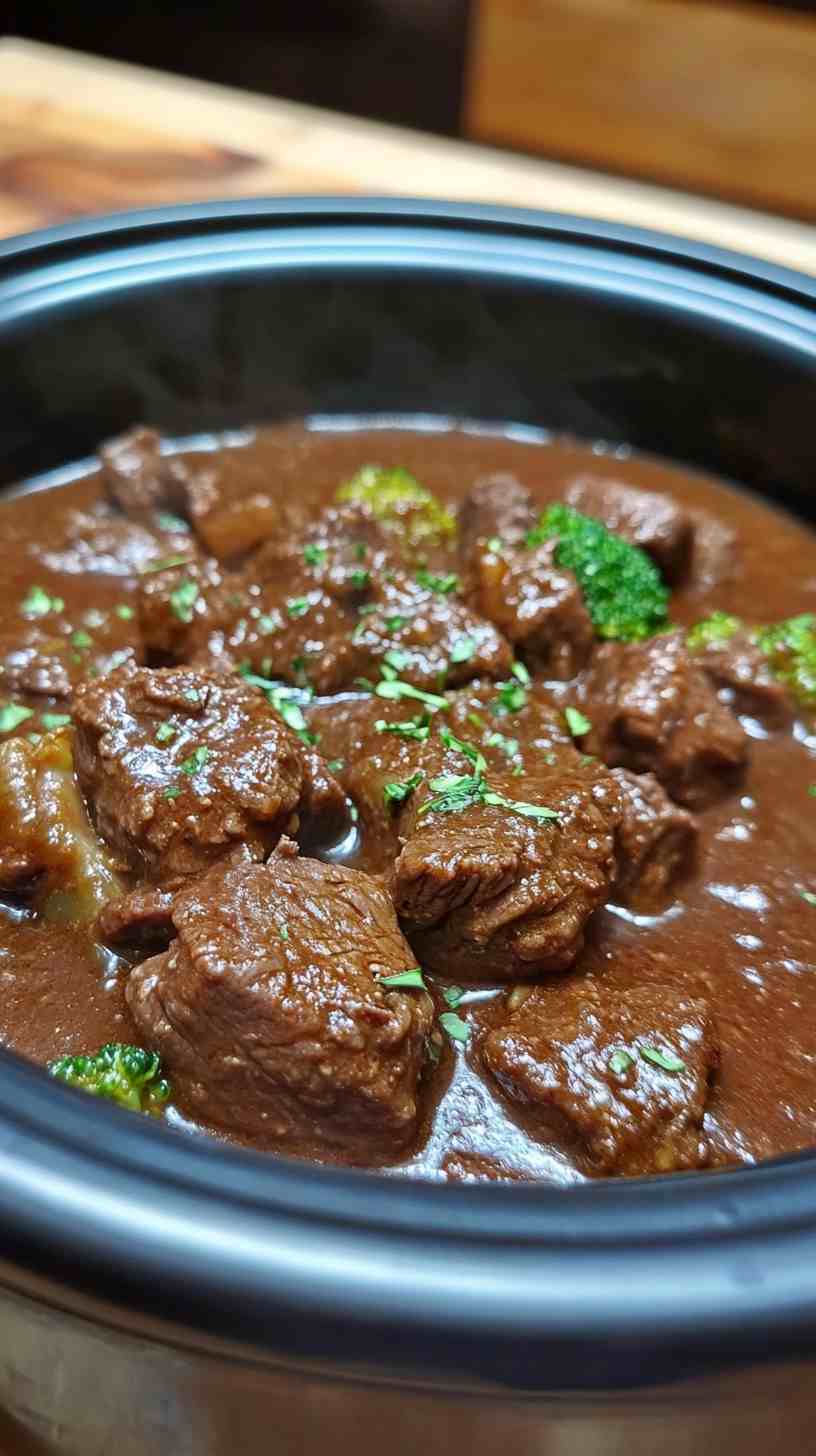 Tender Slow Cooked Beef and Broccoli Tender Slow Cooked Beef and Broccoli