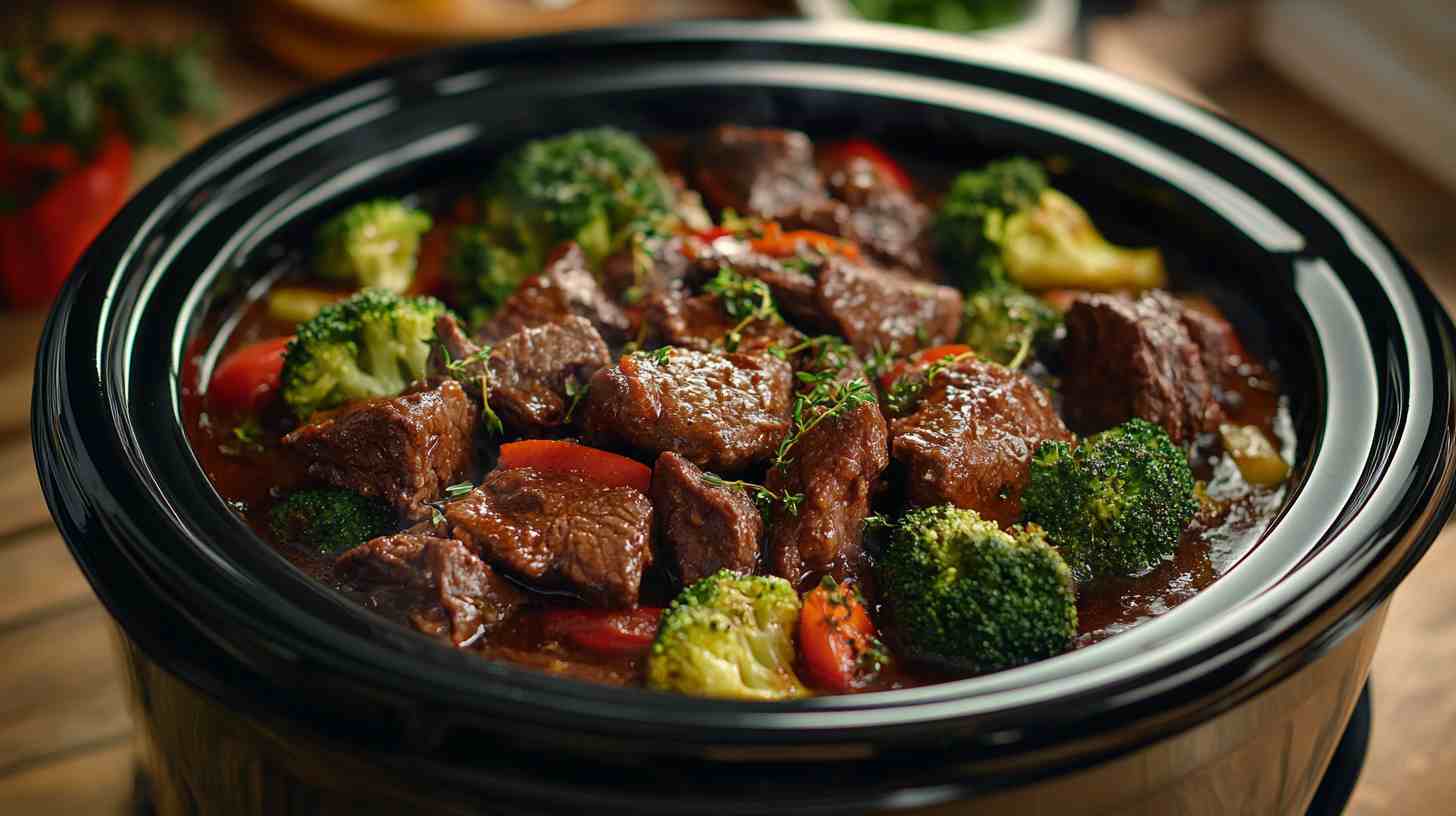 Tender Slow Cooked Beef and Broccoli