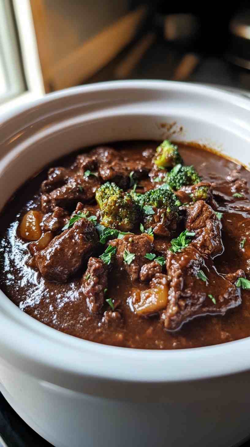 Tender Slow Cooked Beef and Broccoli Tender Slow Cooked Beef and Broccoli