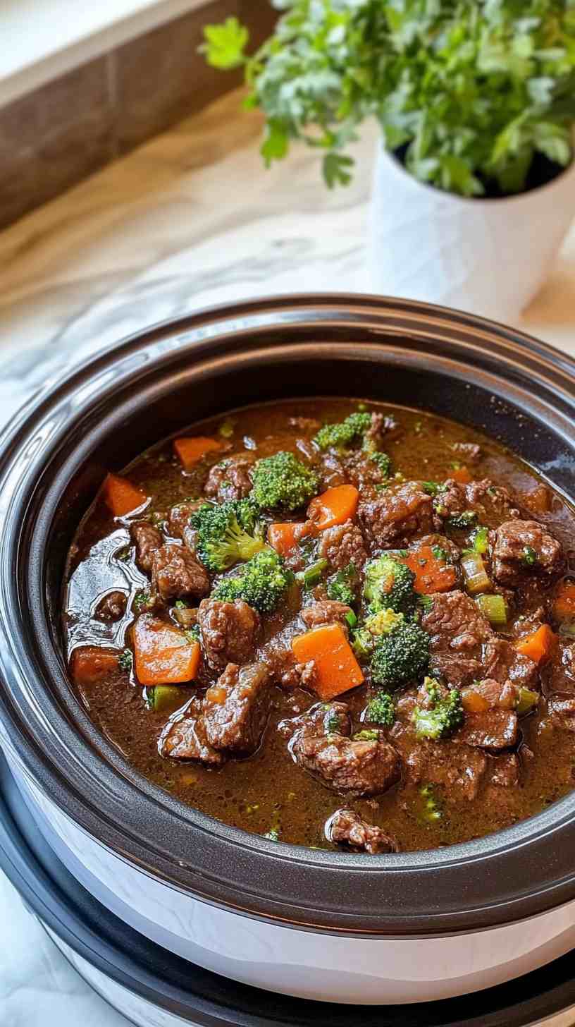 Tender Slow Cooked Beef and Broccoli Tender Slow Cooked Beef and Broccoli