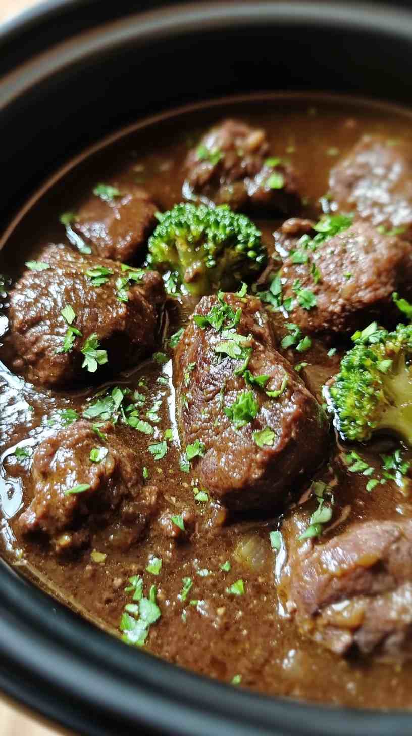 Tender Slow Cooked Beef and Broccoli Tender Slow Cooked Beef and Broccoli