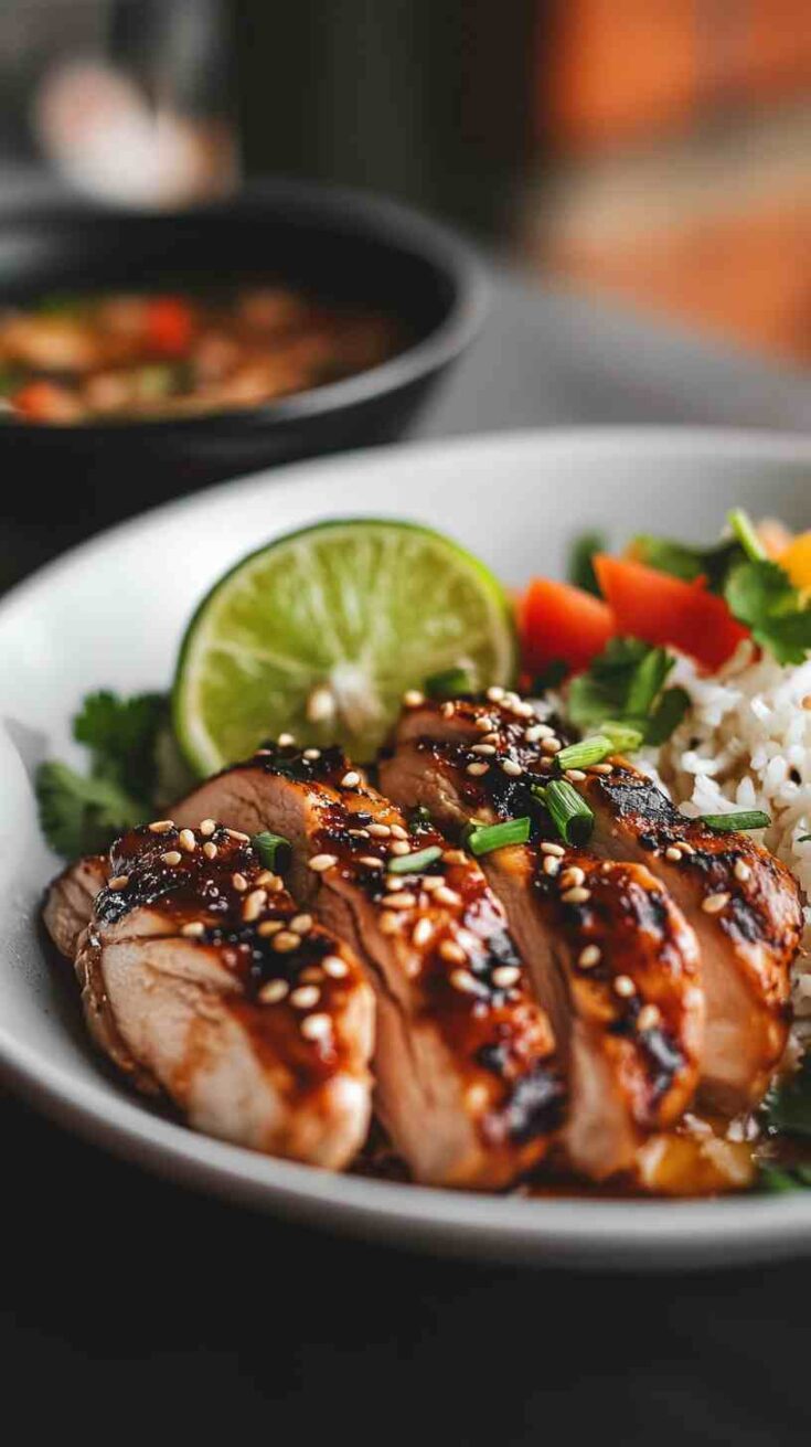 Teriyaki Chicken with Rice in Crock Pot