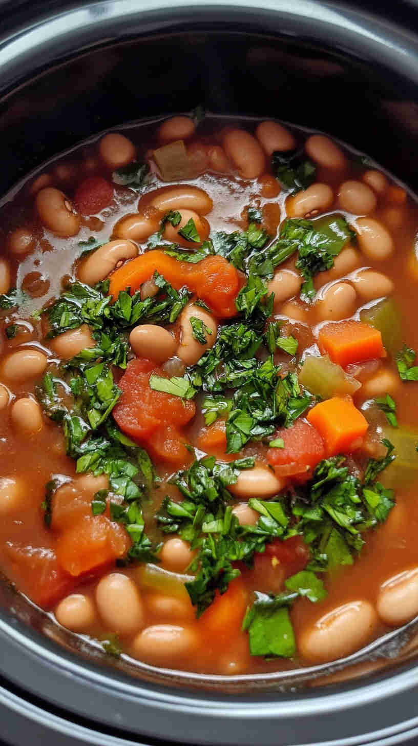15 Bean Soup with Smoky Flavor in the Crock Pot