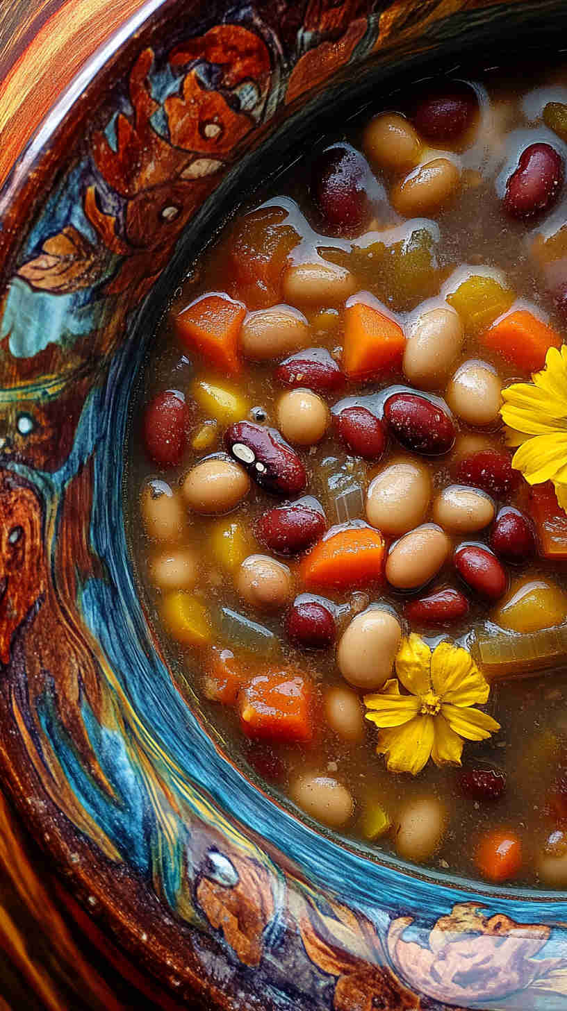 15 Bean Soup with Smoky Flavor in the Crock Pot