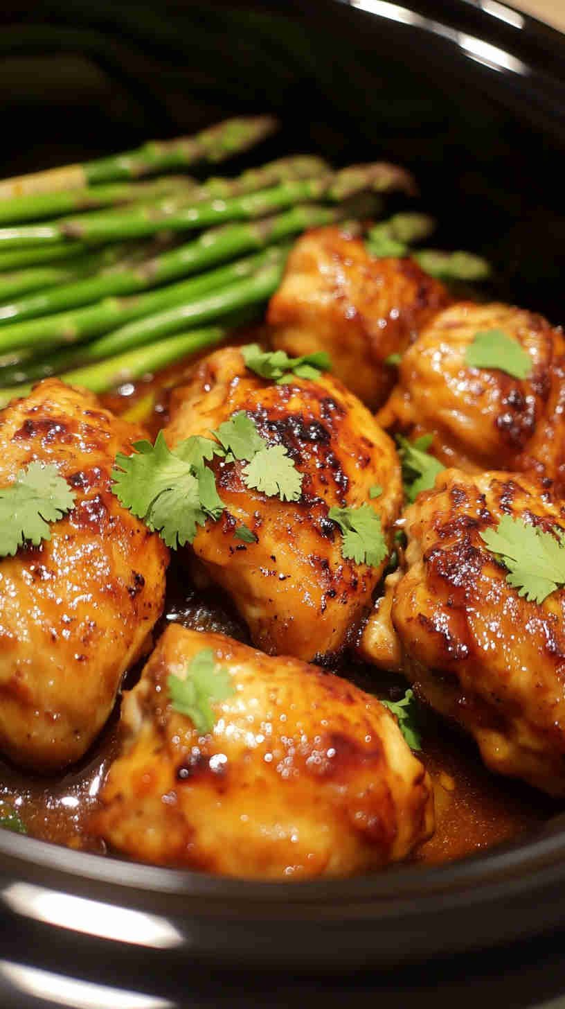 Apricot-Glazed Chicken in the Crockpot