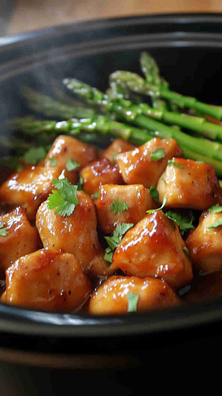 Apricot-Glazed Chicken in the Crockpot