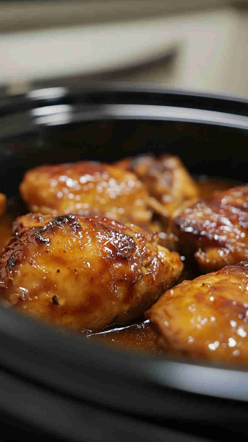 Apricot-Glazed Chicken in the Crockpot