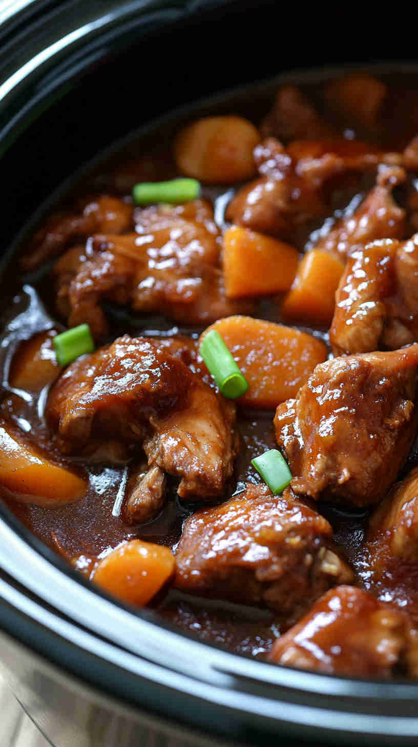 Apricot-Glazed Chicken in the Crockpot