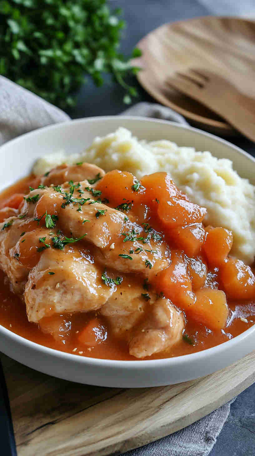 Apricot-Glazed Chicken in the Crockpot