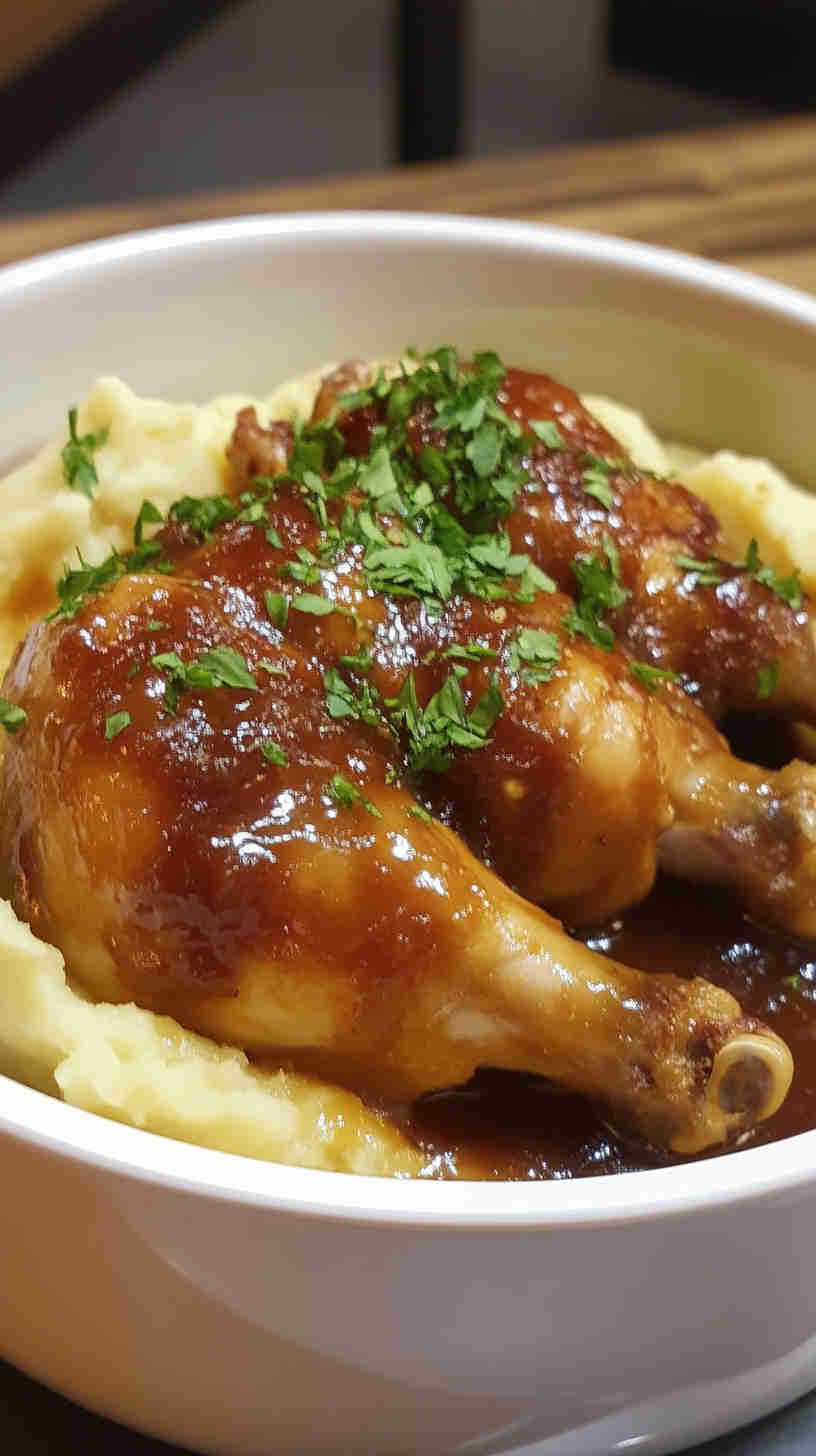 Apricot-Glazed Chicken in the Crockpot