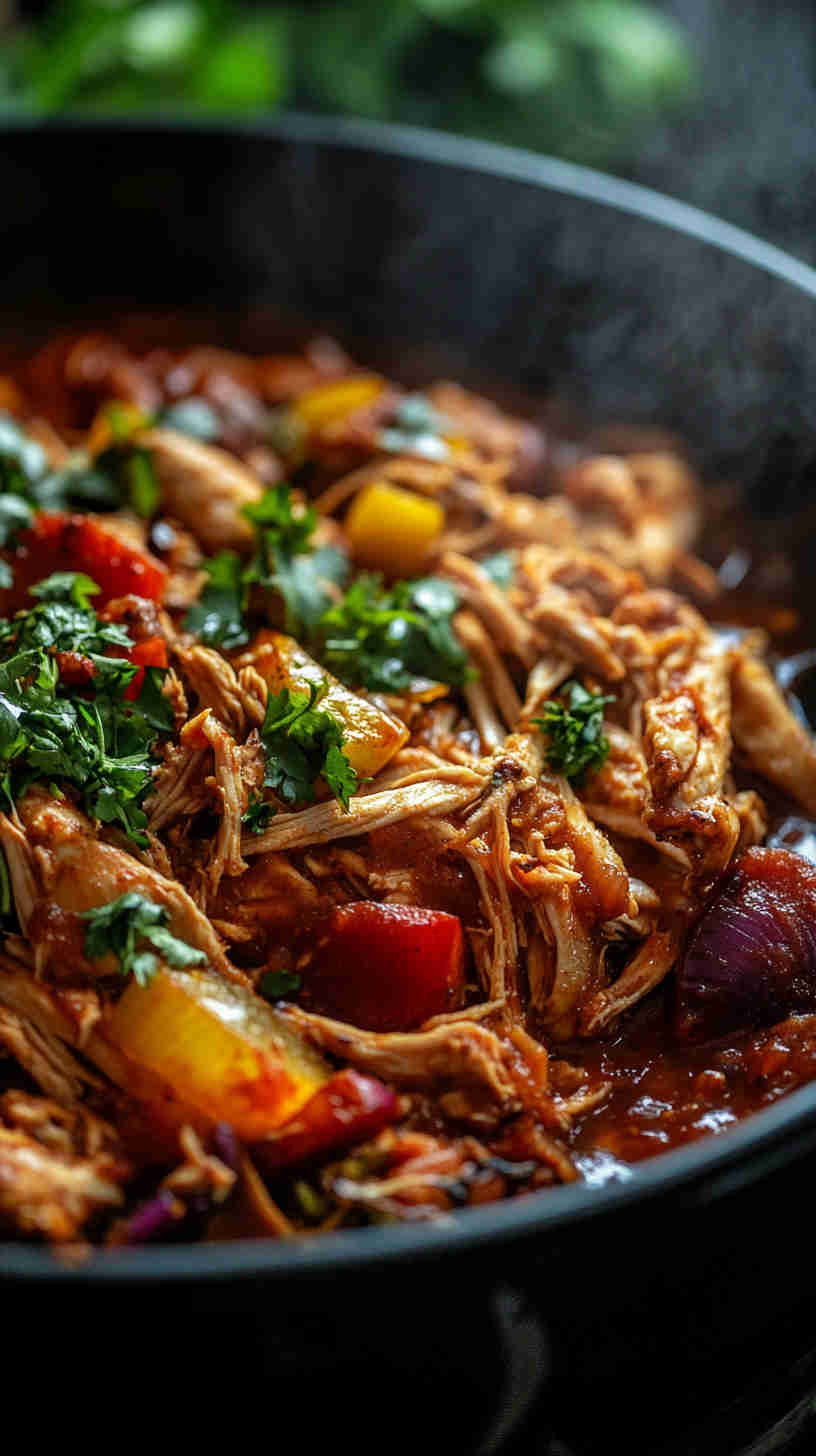 BBQ Pulled Chicken with Roasted Veggies