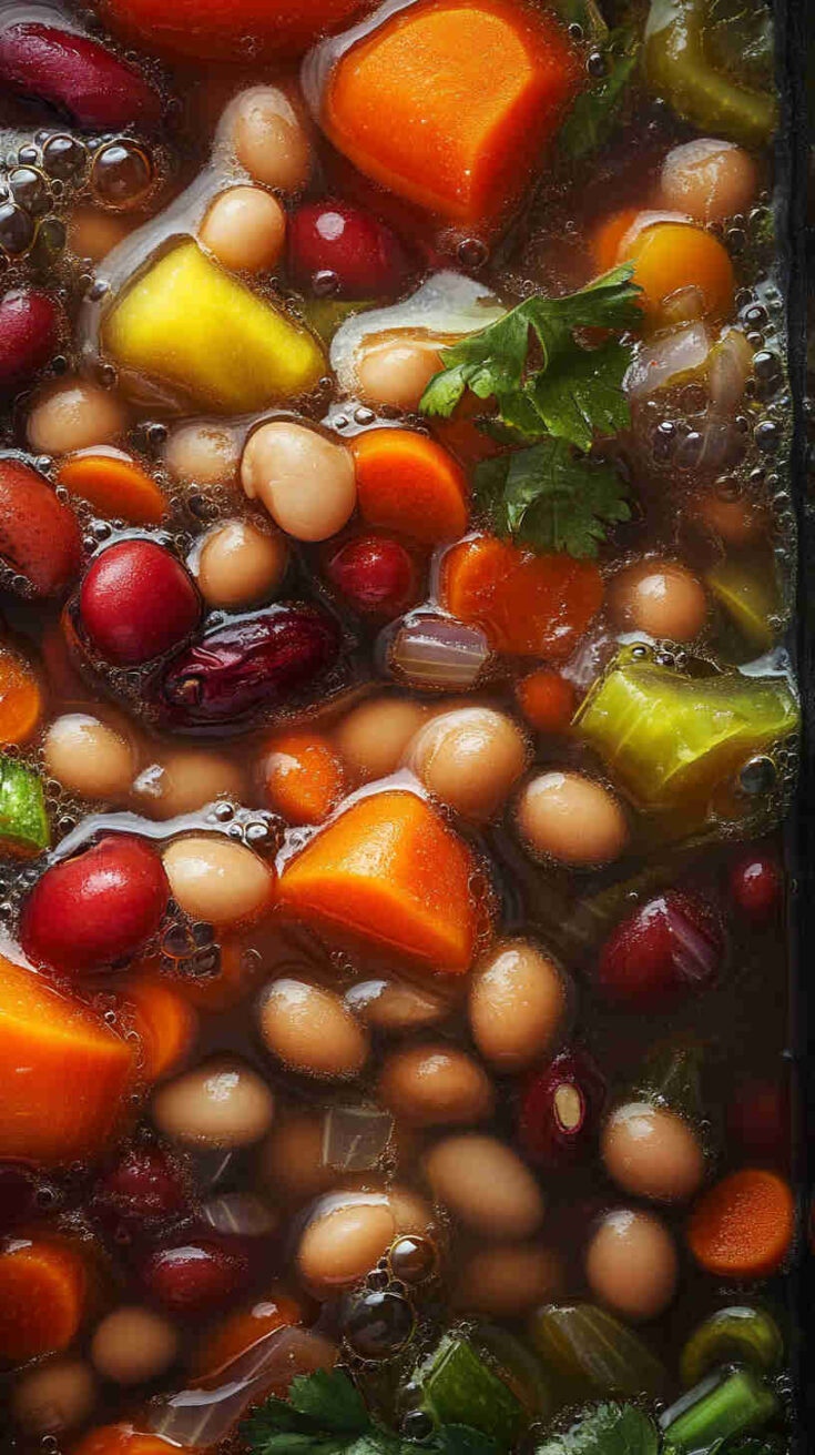 Budget-Friendly 15 Bean Soup in the Slow Cooker