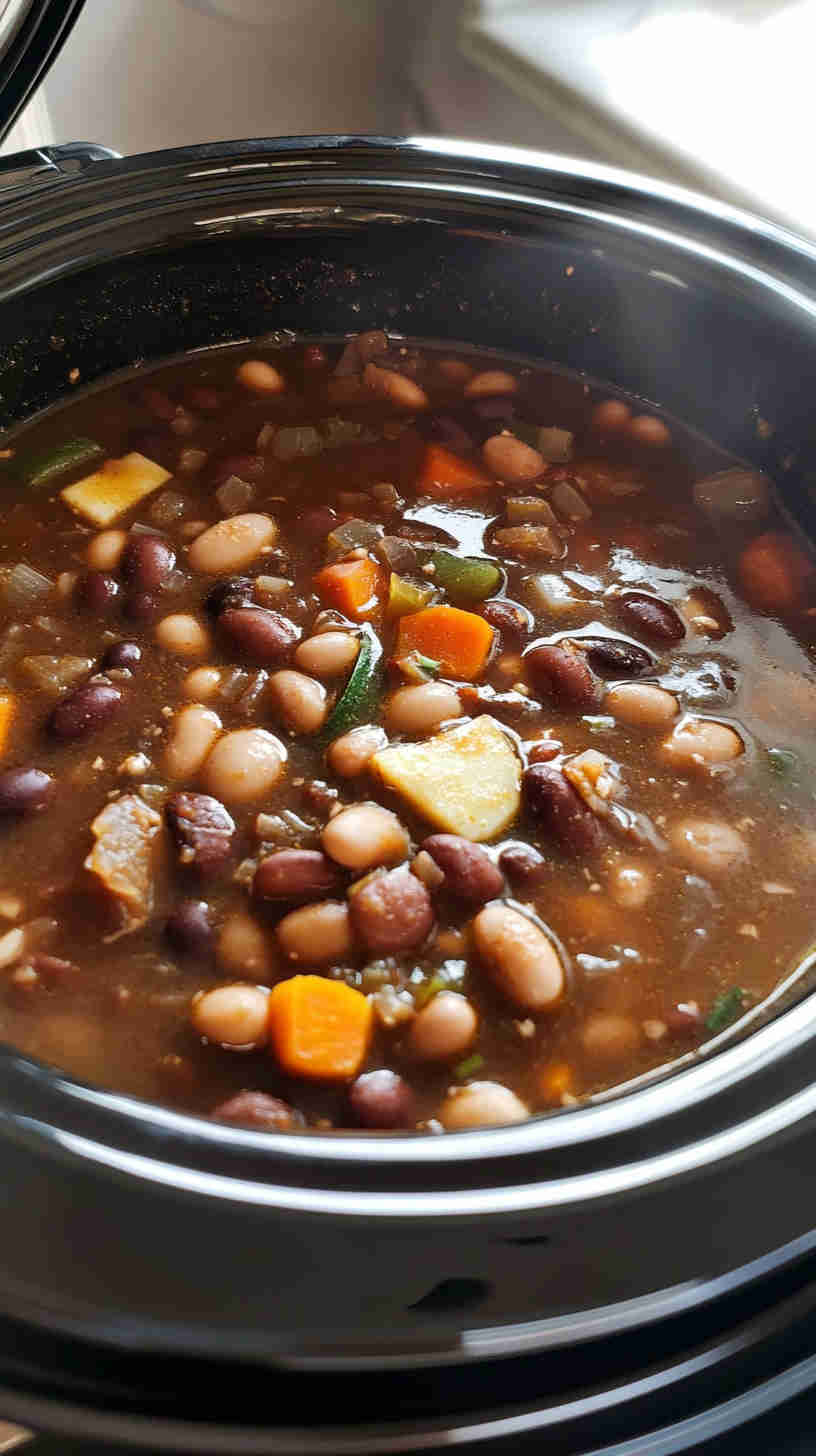 Budget-Friendly 15 Bean Soup in the Slow Cooker