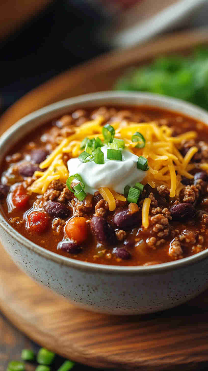 Classic Homestyle Slow Cooker Chili