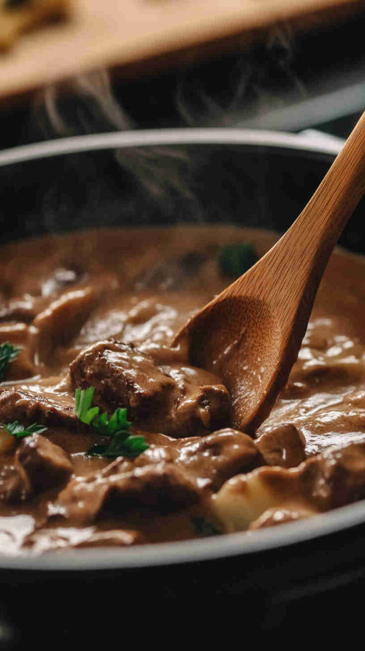 Comforting Crock Pot Beef Stroganoff Recipe
