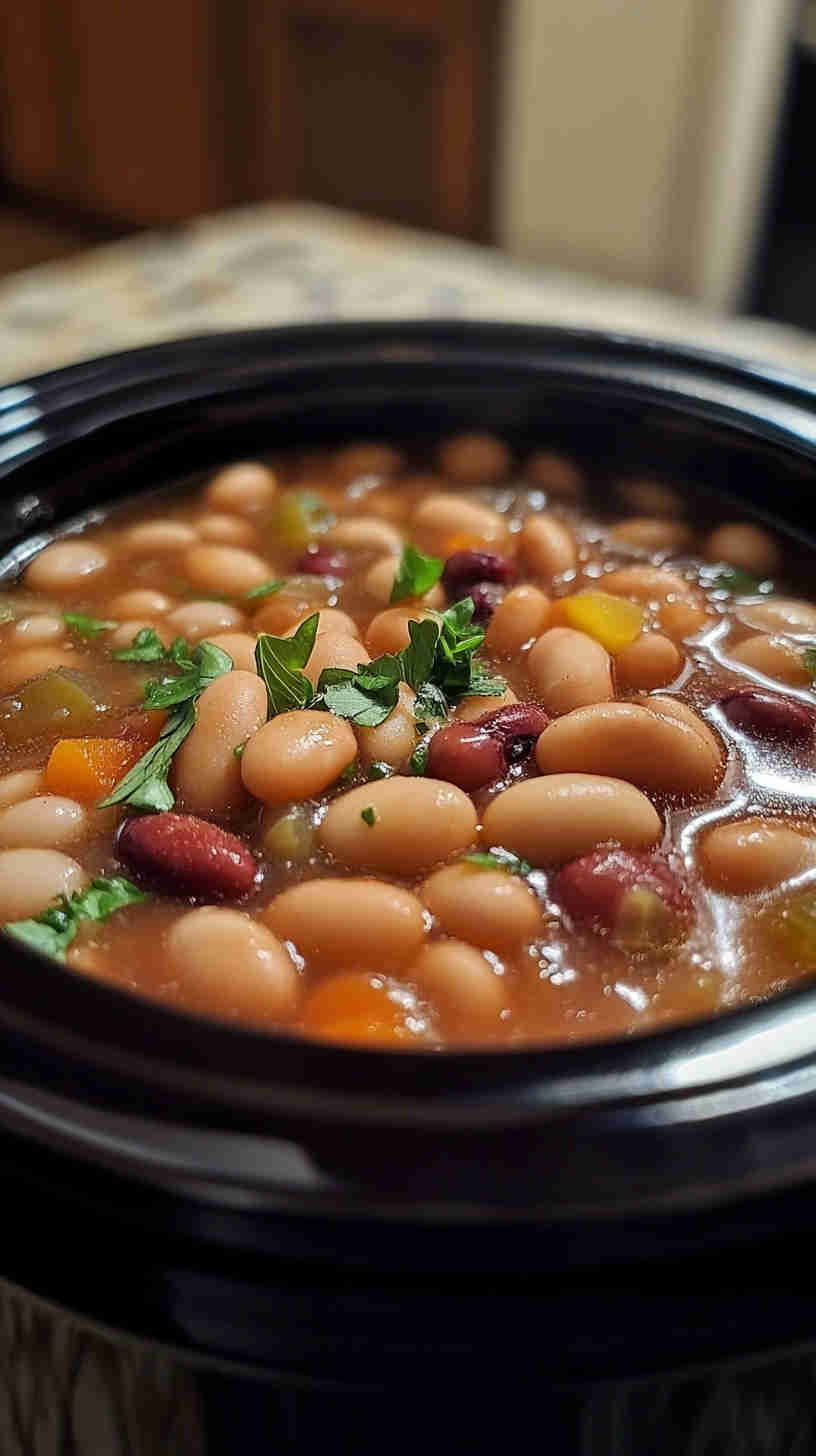 Cozy 15 Bean Soup in the Crock Pot