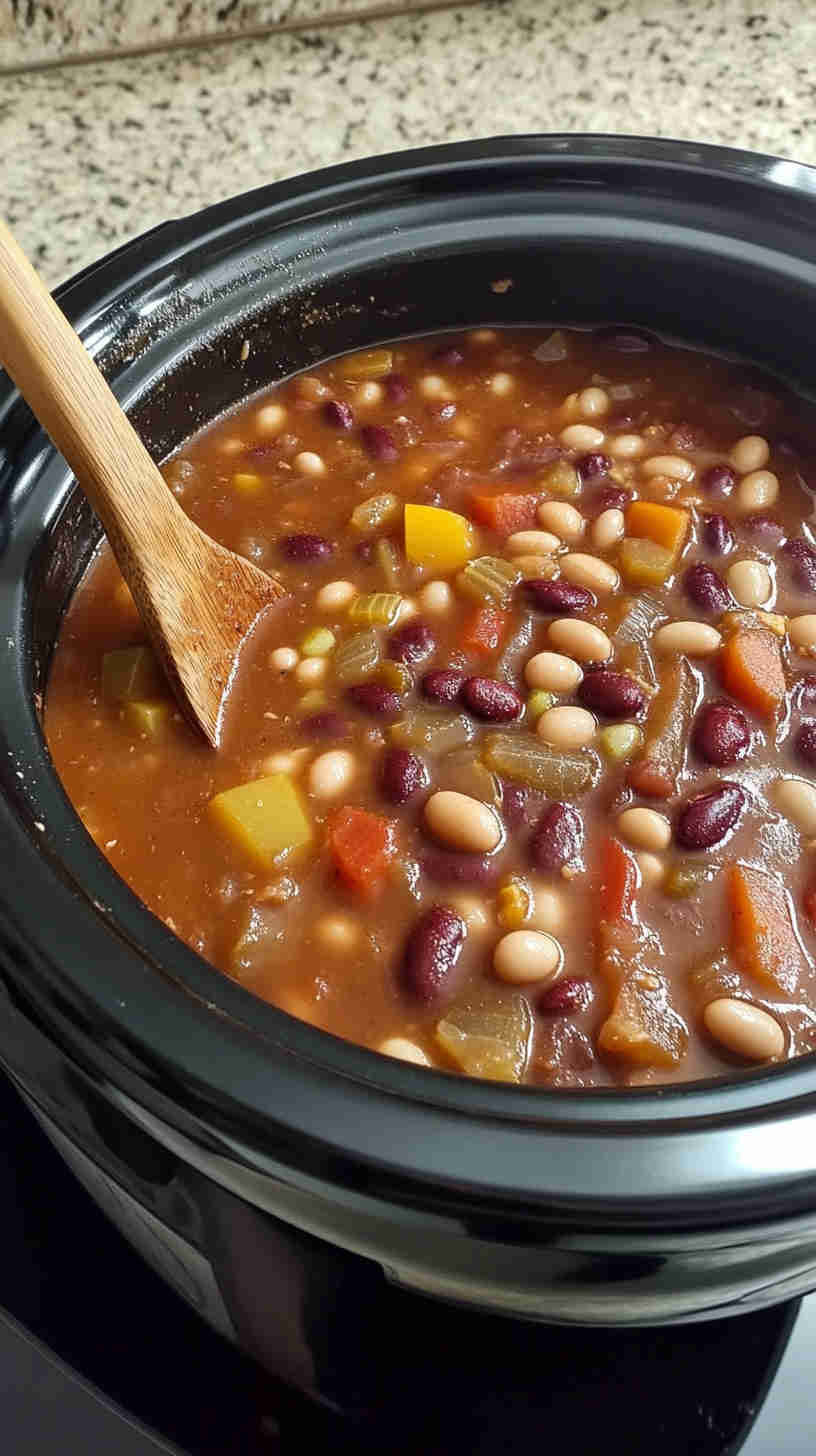 Cozy 15 Bean Soup in the Crock Pot