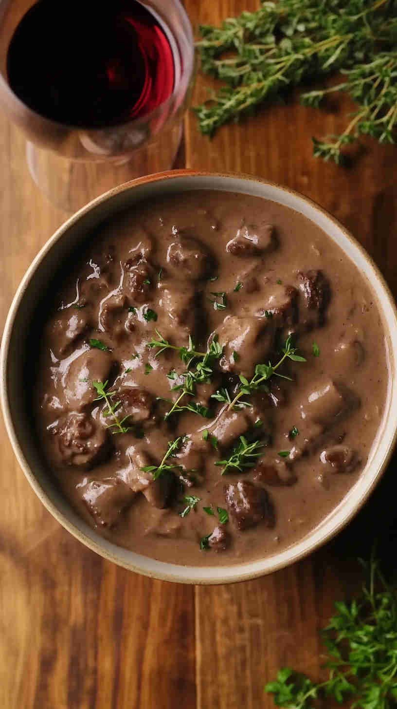 Creamy Crock Pot Beef Stroganoff