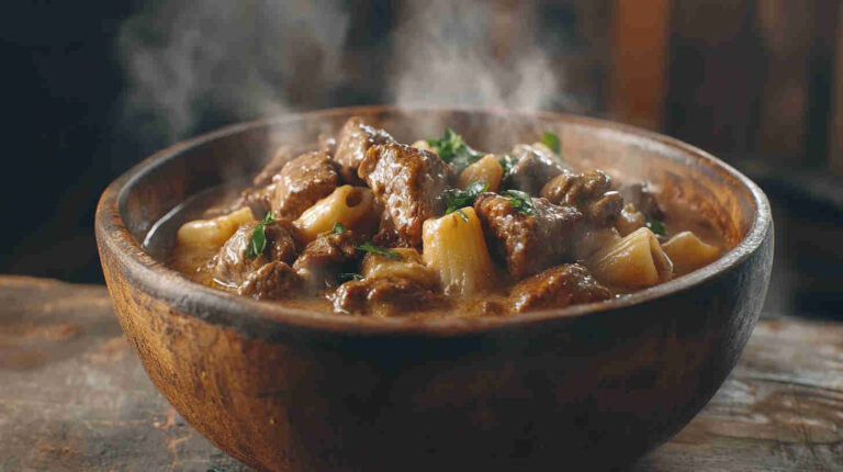 Creamy Crock Pot Beef Stroganoff