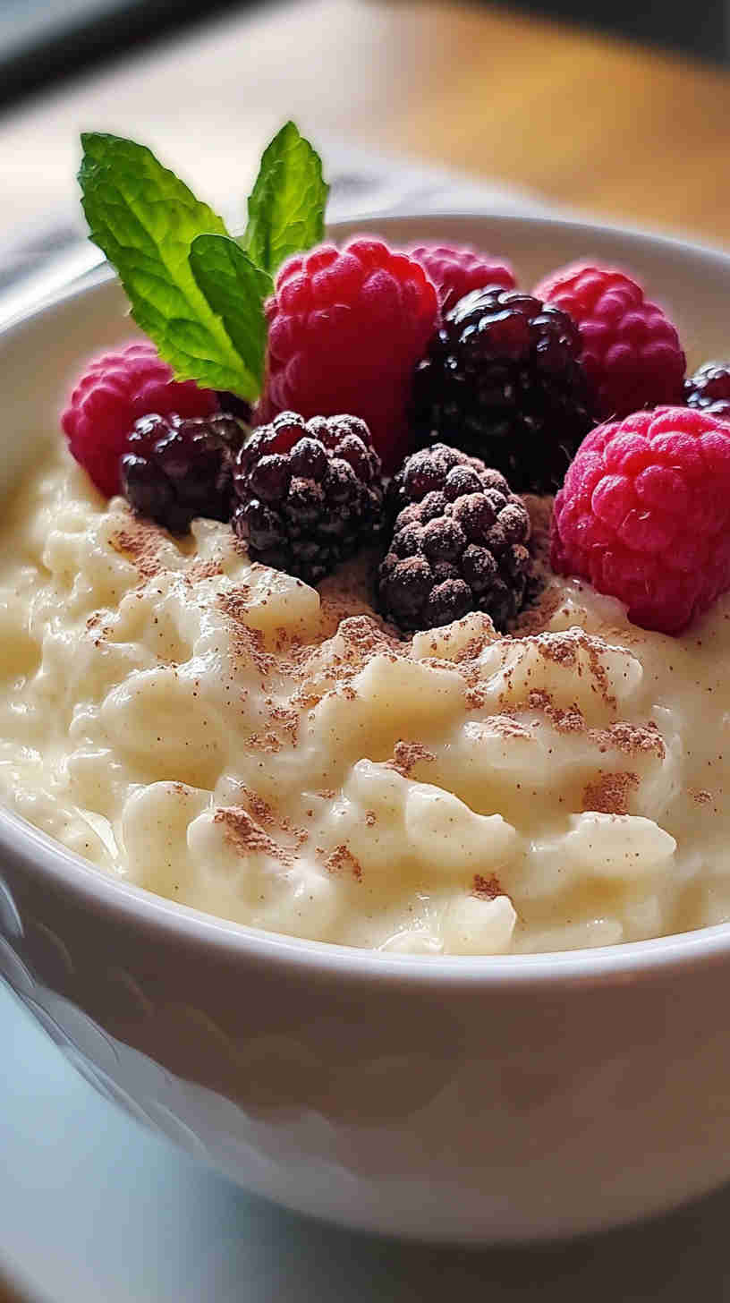 Creamy Slow Cooker Rice Pudding with Cinnamon & Vanilla