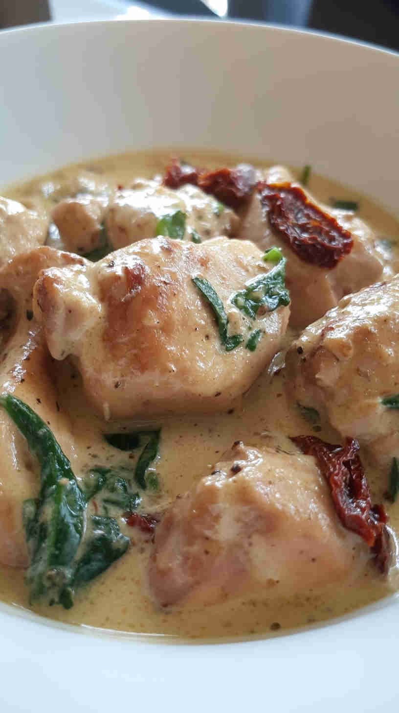 Creamy Slow Cooker Tuscan Chicken