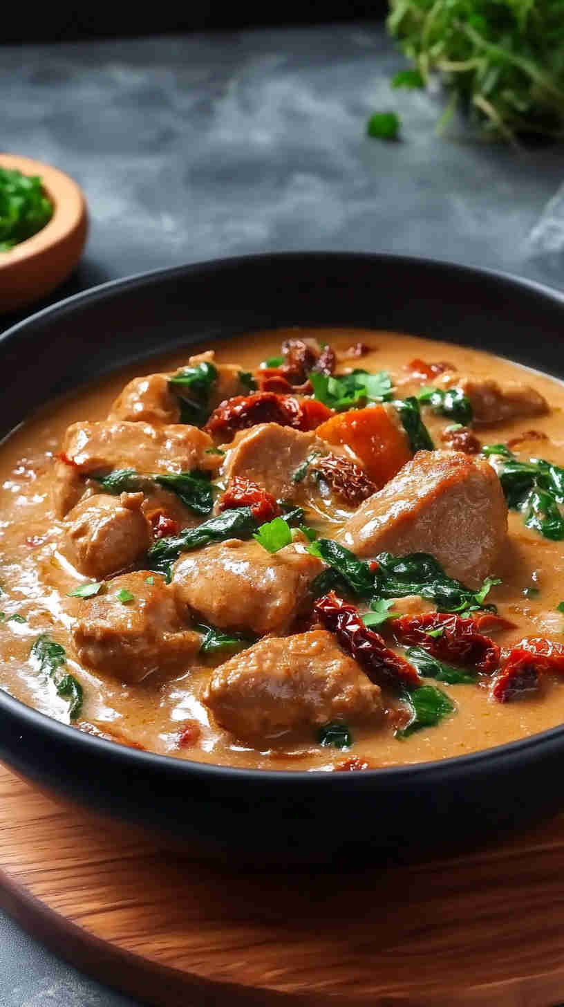 Creamy Slow Cooker Tuscan Chicken