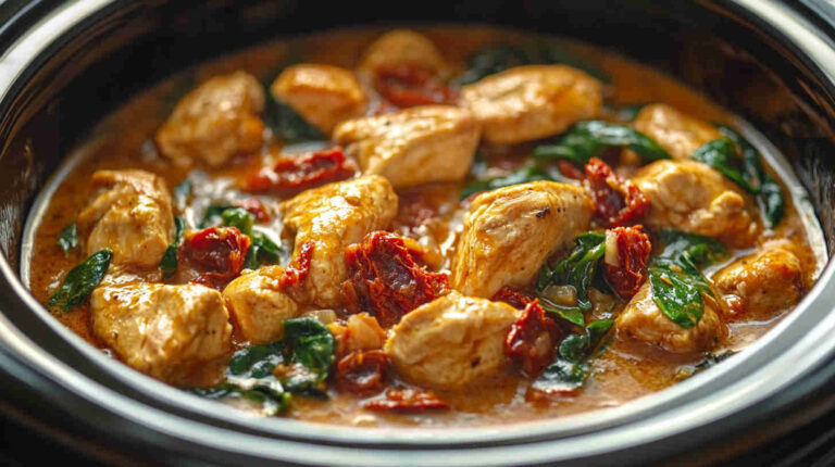 Creamy Slow Cooker Tuscan Chicken