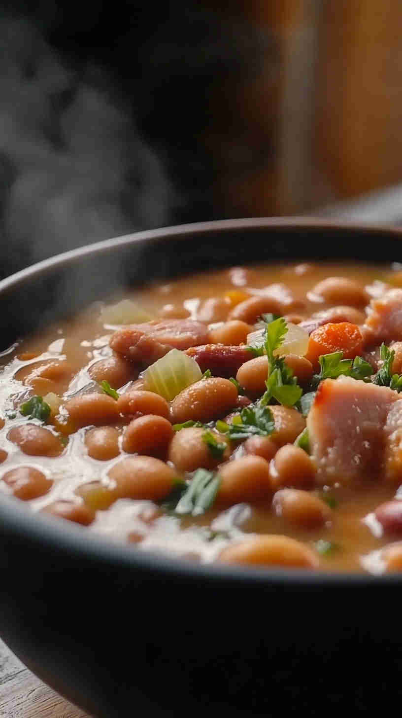 Crock Pot 15 Bean Soup with Ham and Veggies
