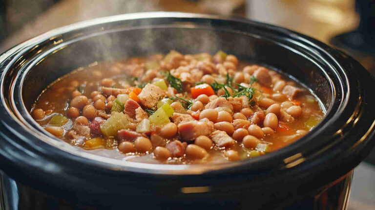Crock Pot 15 Bean Soup with Ham and Veggies