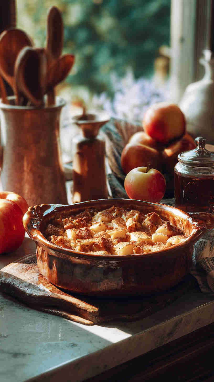 Crockpot Apple Cinnamon French Toast Casserole