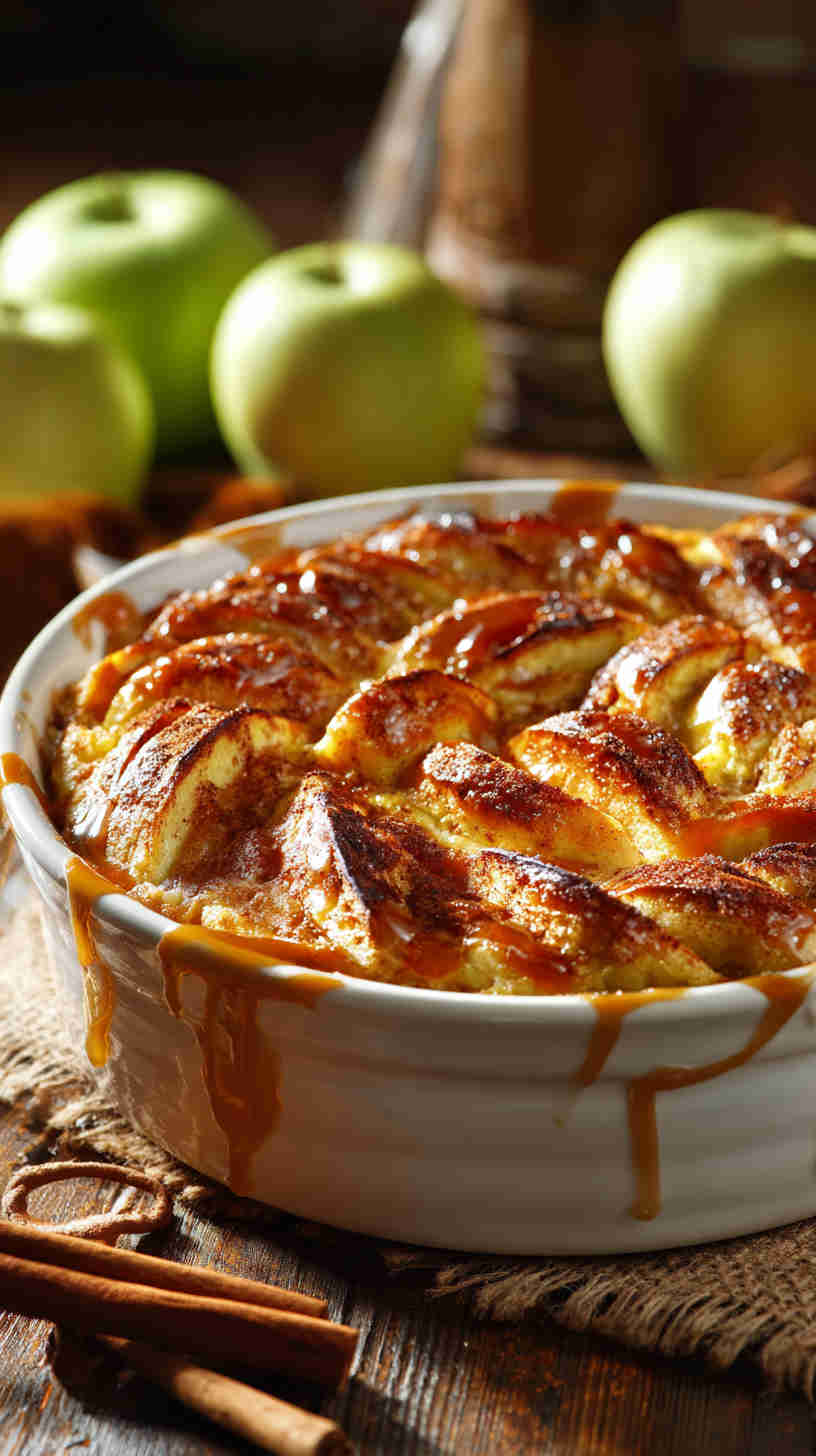Crockpot Apple Cinnamon French Toast Casserole