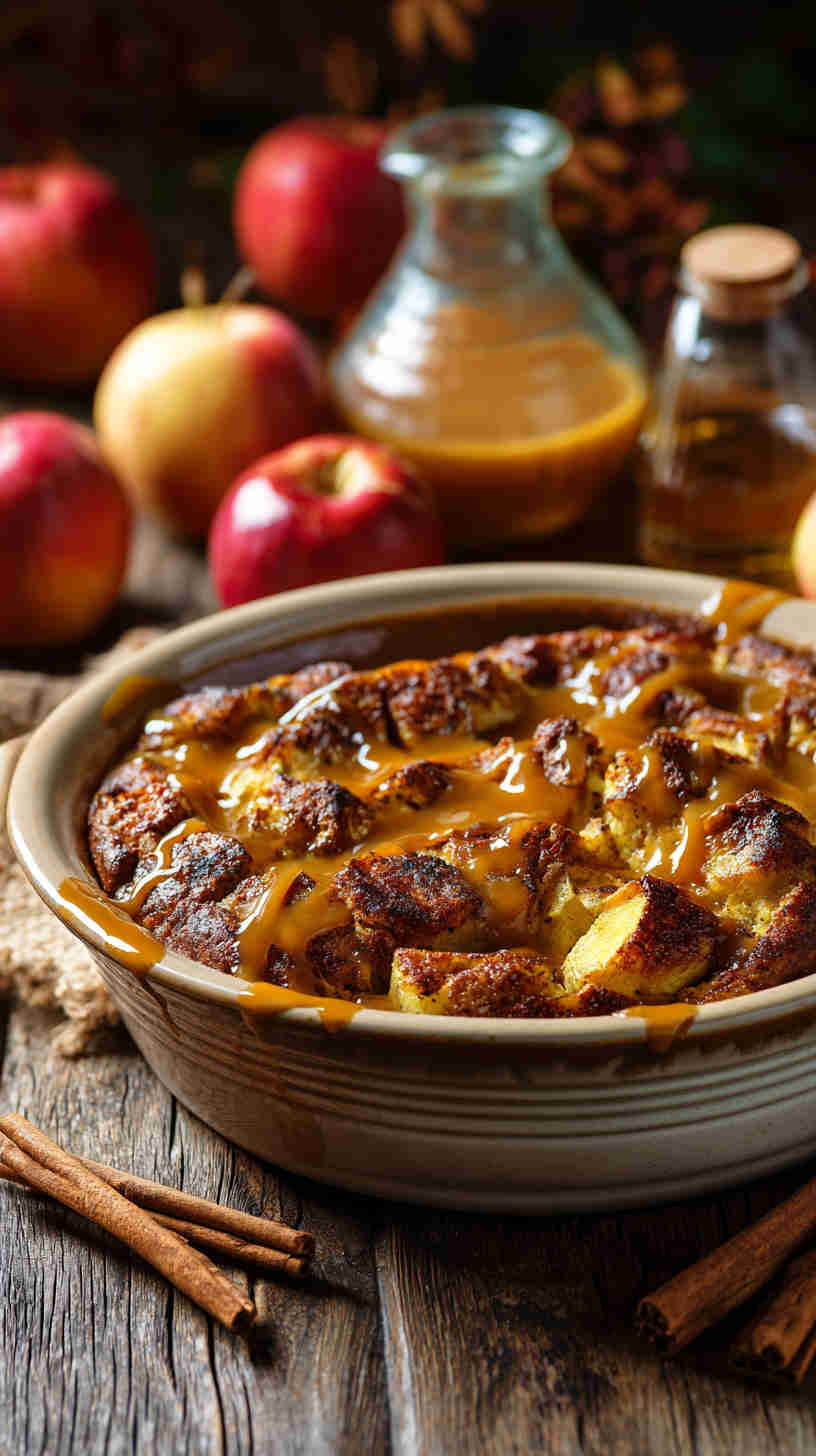 Crockpot Apple Cinnamon French Toast Casserole