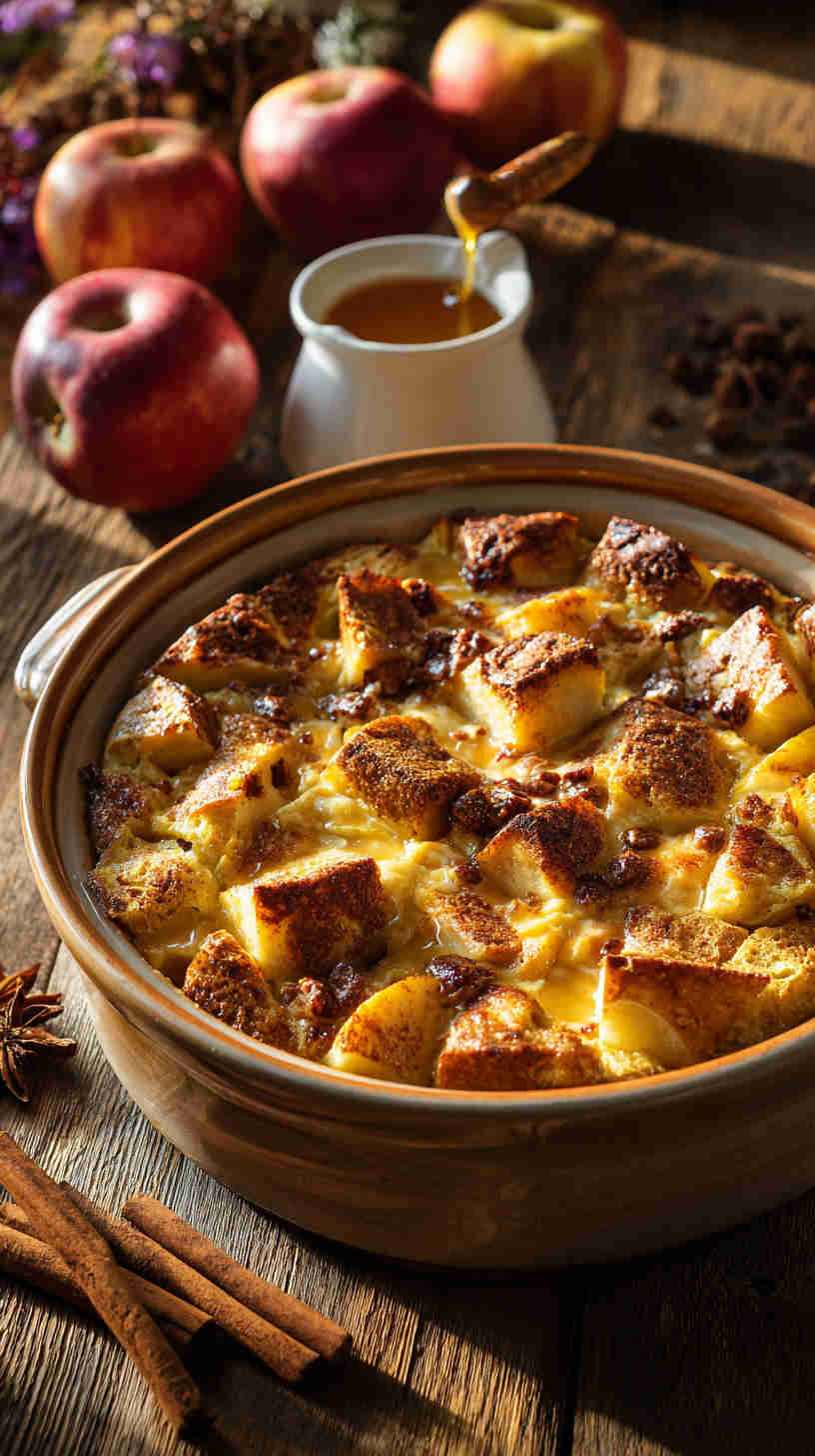 Crockpot Apple Cinnamon French Toast Casserole