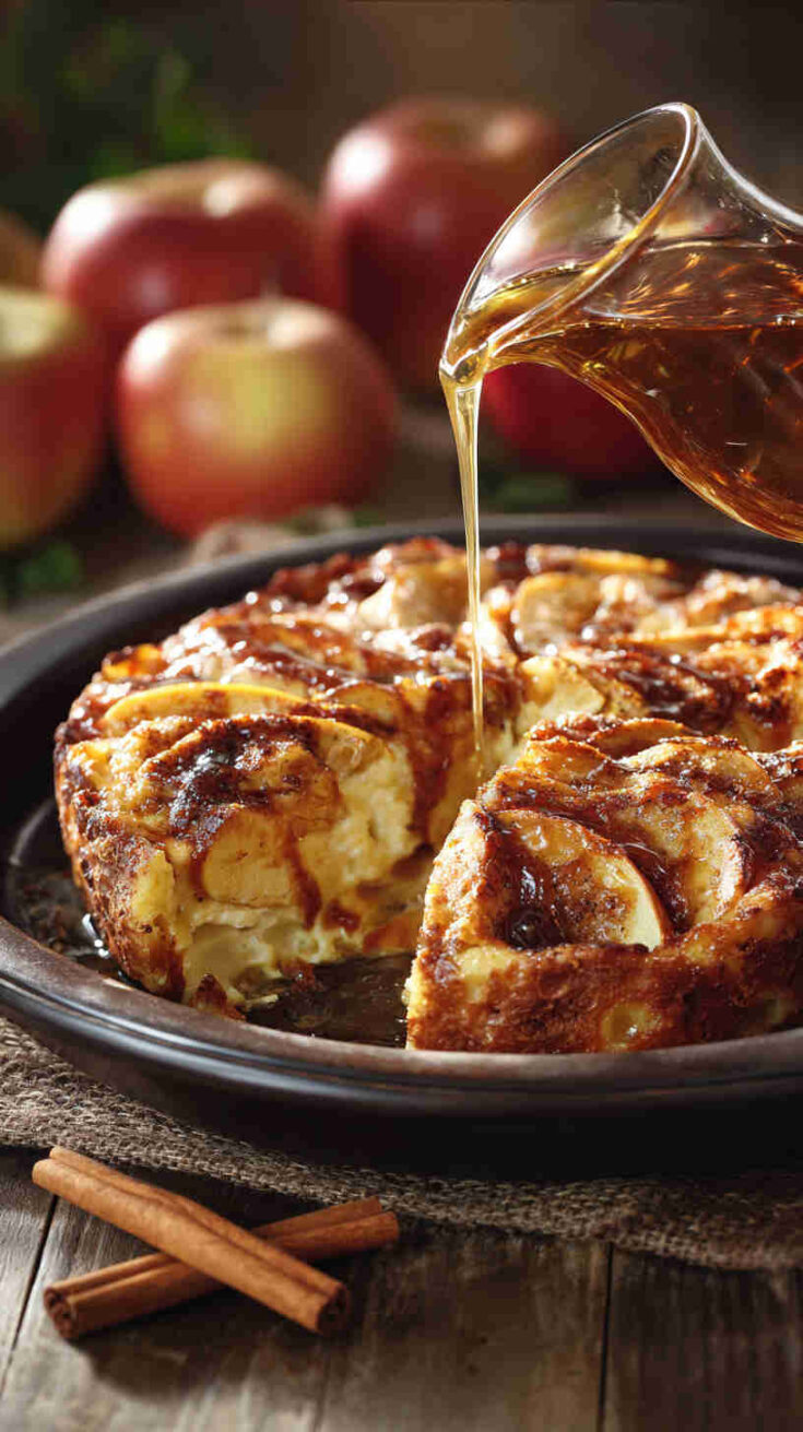 Crockpot Apple Cinnamon French Toast Casserole