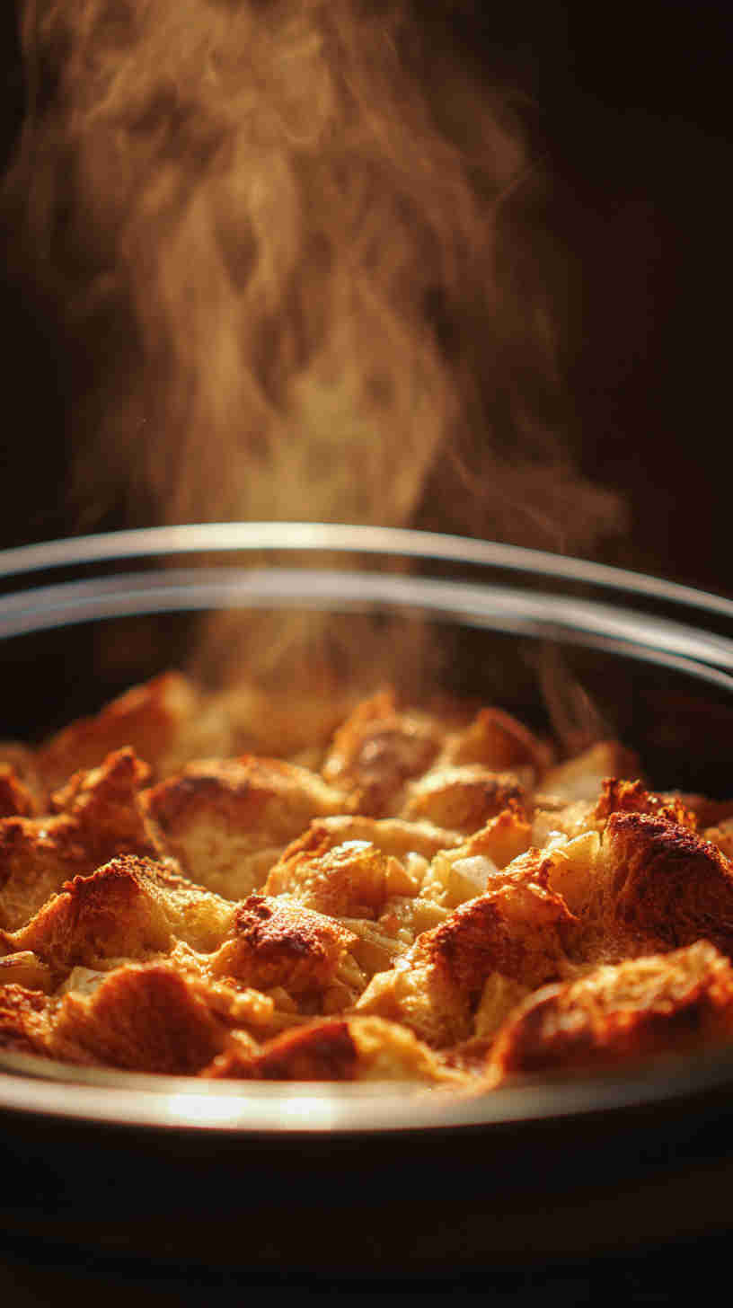 Crockpot Apple Cinnamon French Toast Casserole