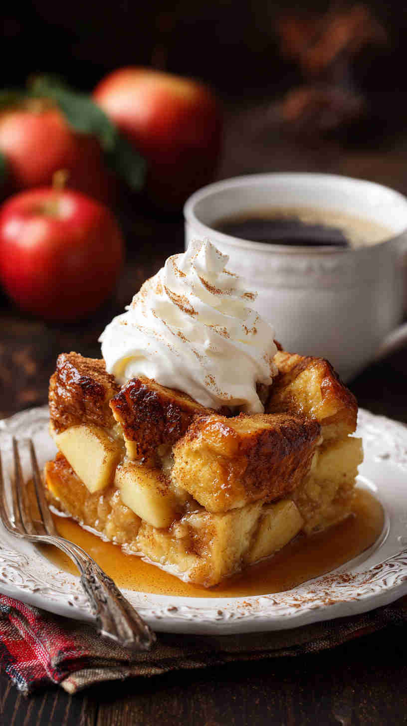 Crockpot Apple Cinnamon French Toast Casserole