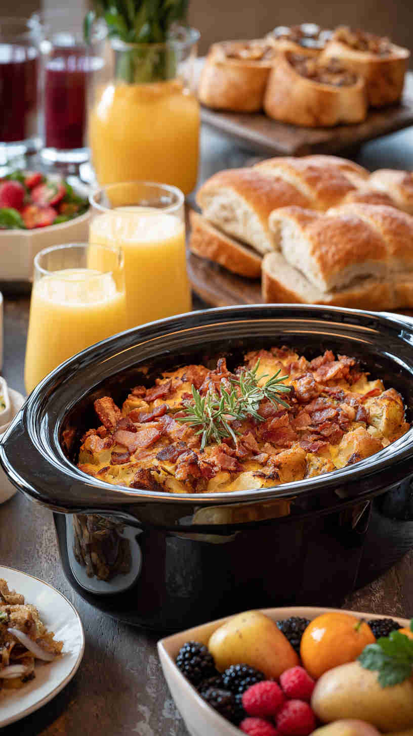 Crockpot Bacon and Potato Breakfast Casserole