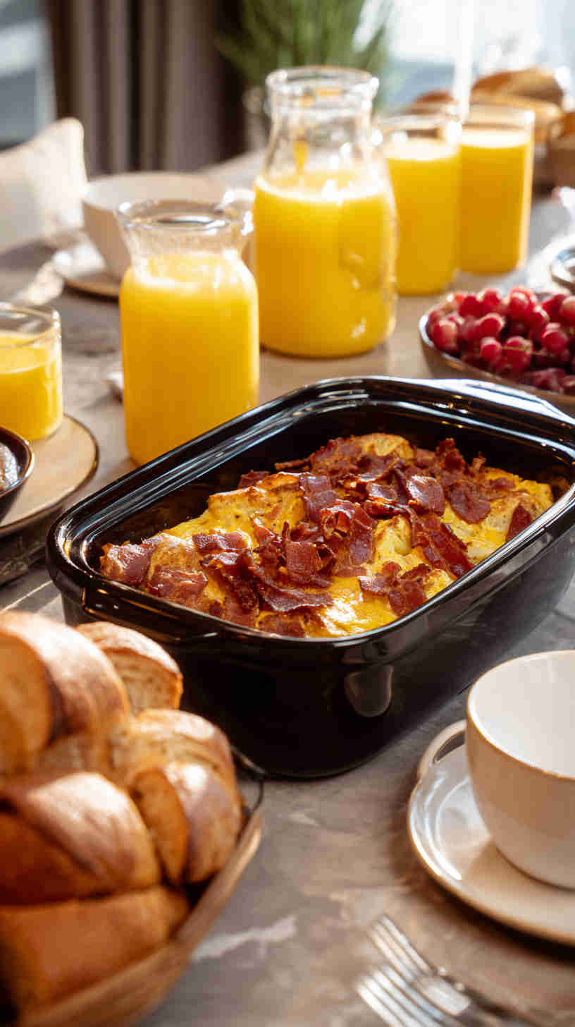 Crockpot Bacon and Potato Breakfast Casserole