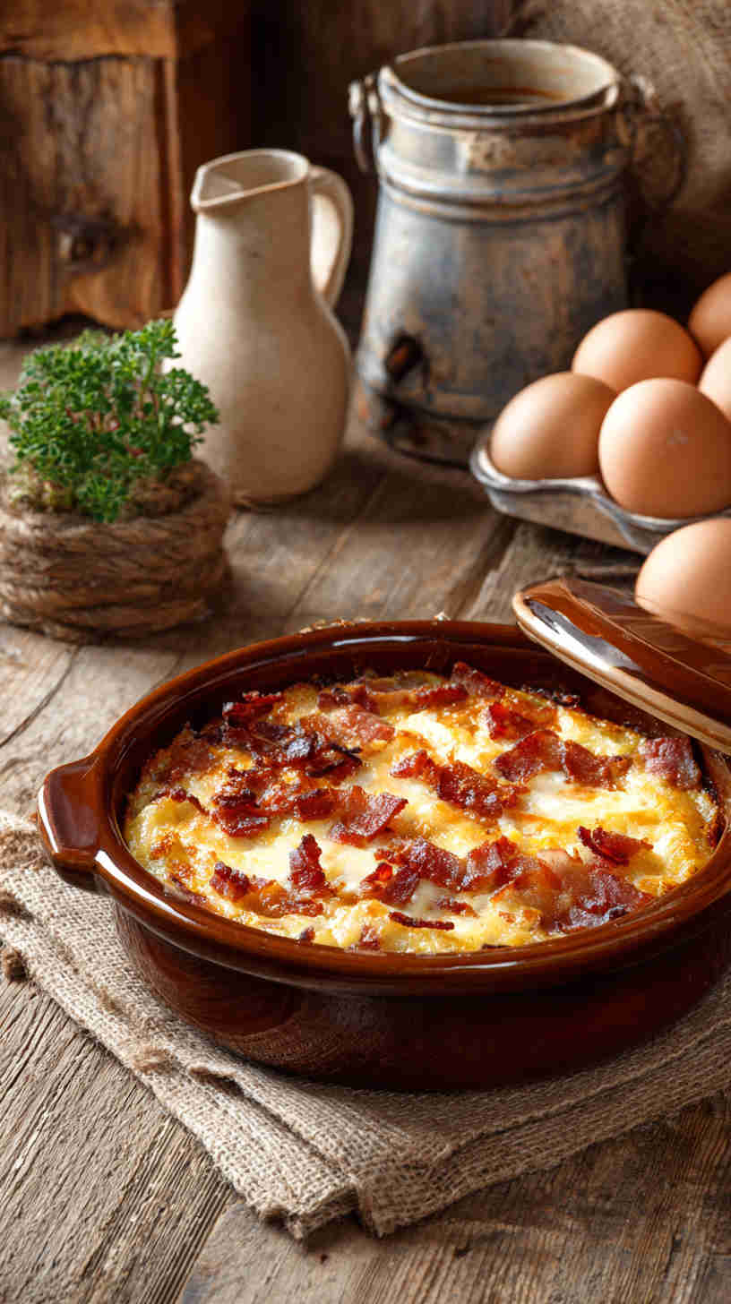 Crockpot Bacon and Potato Breakfast Casserole