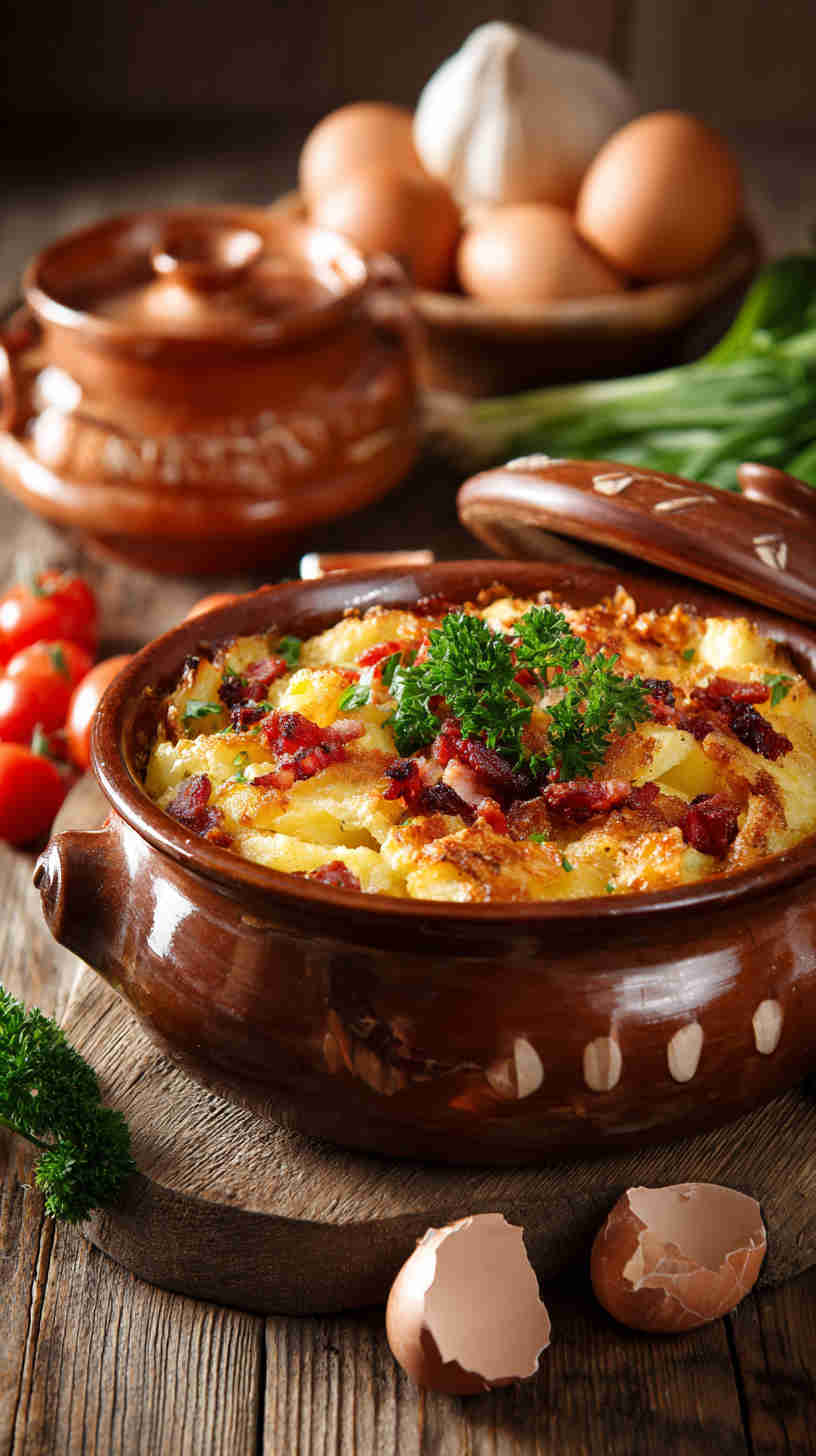 Crockpot Bacon and Potato Breakfast Casserole