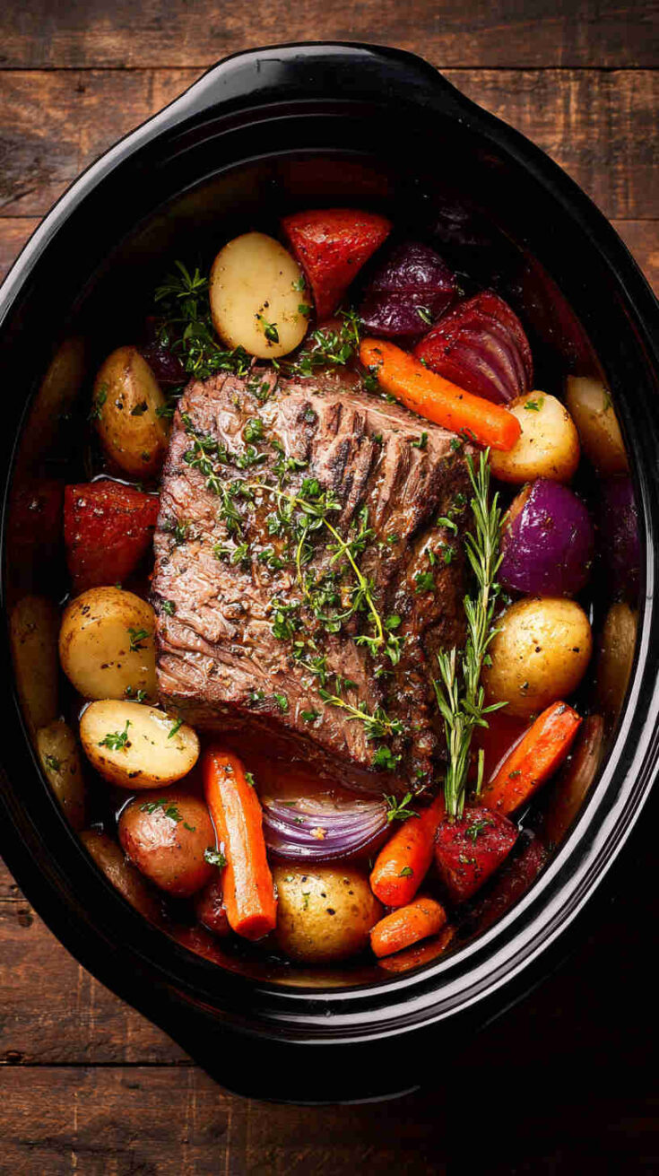 Crockpot Balsamic Roast Beef
