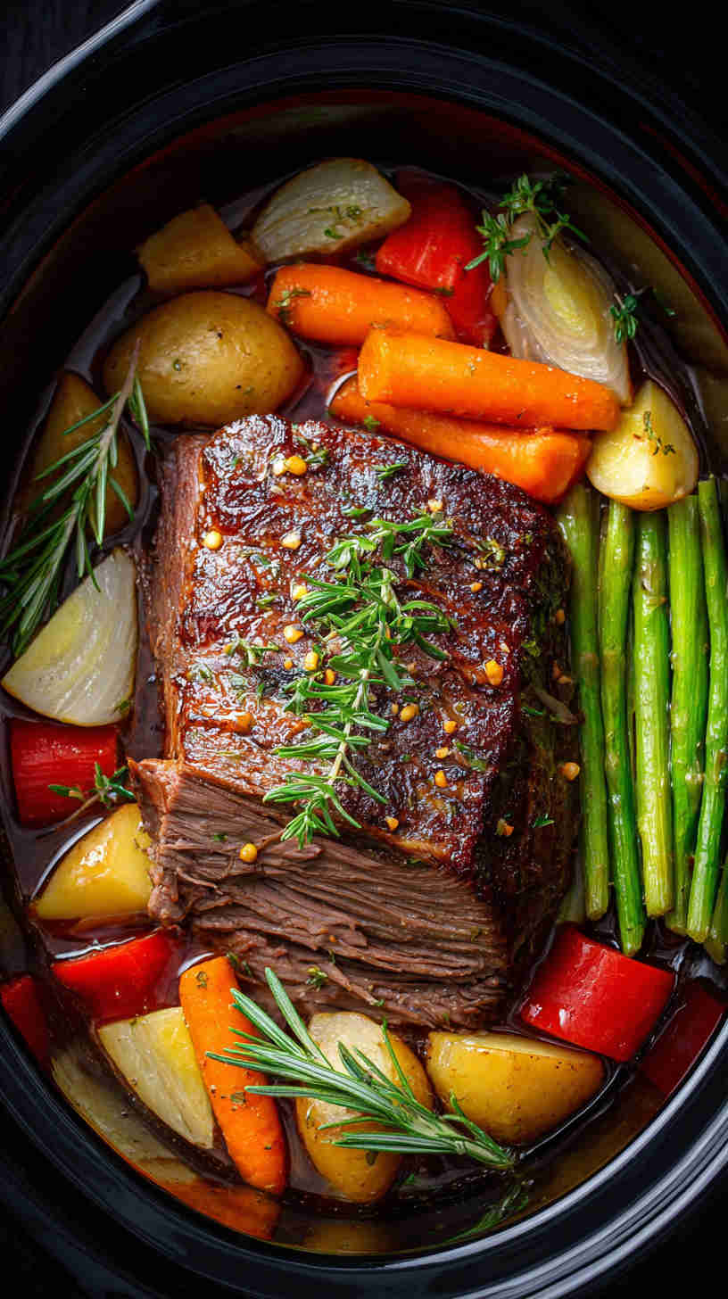 Crockpot Balsamic Roast Beef