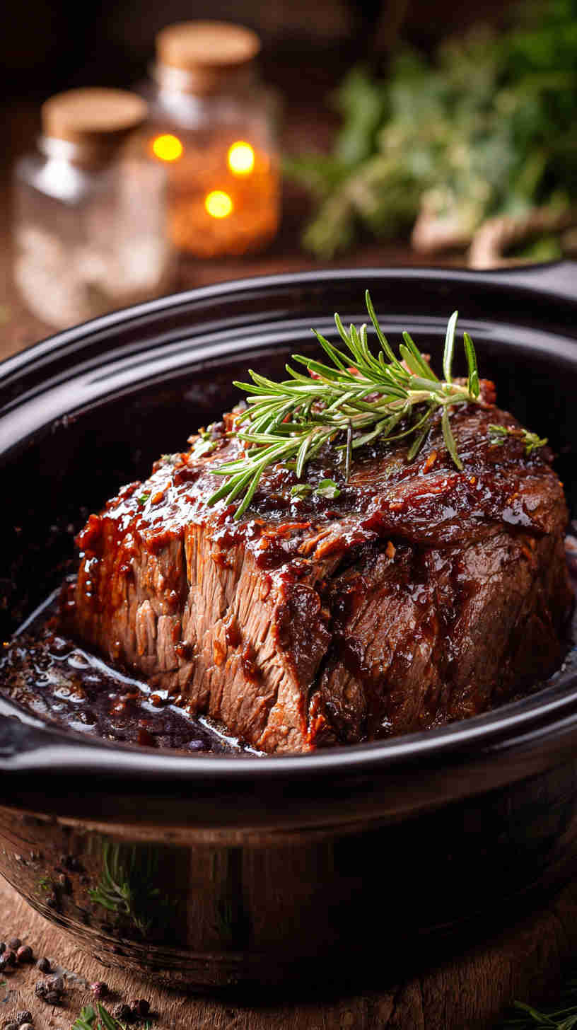 Crockpot Balsamic Roast Beef