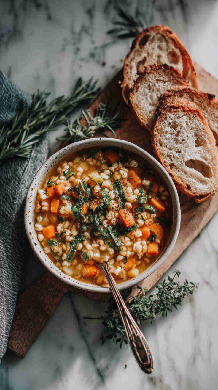 Crockpot Barley and Vegetable Soup