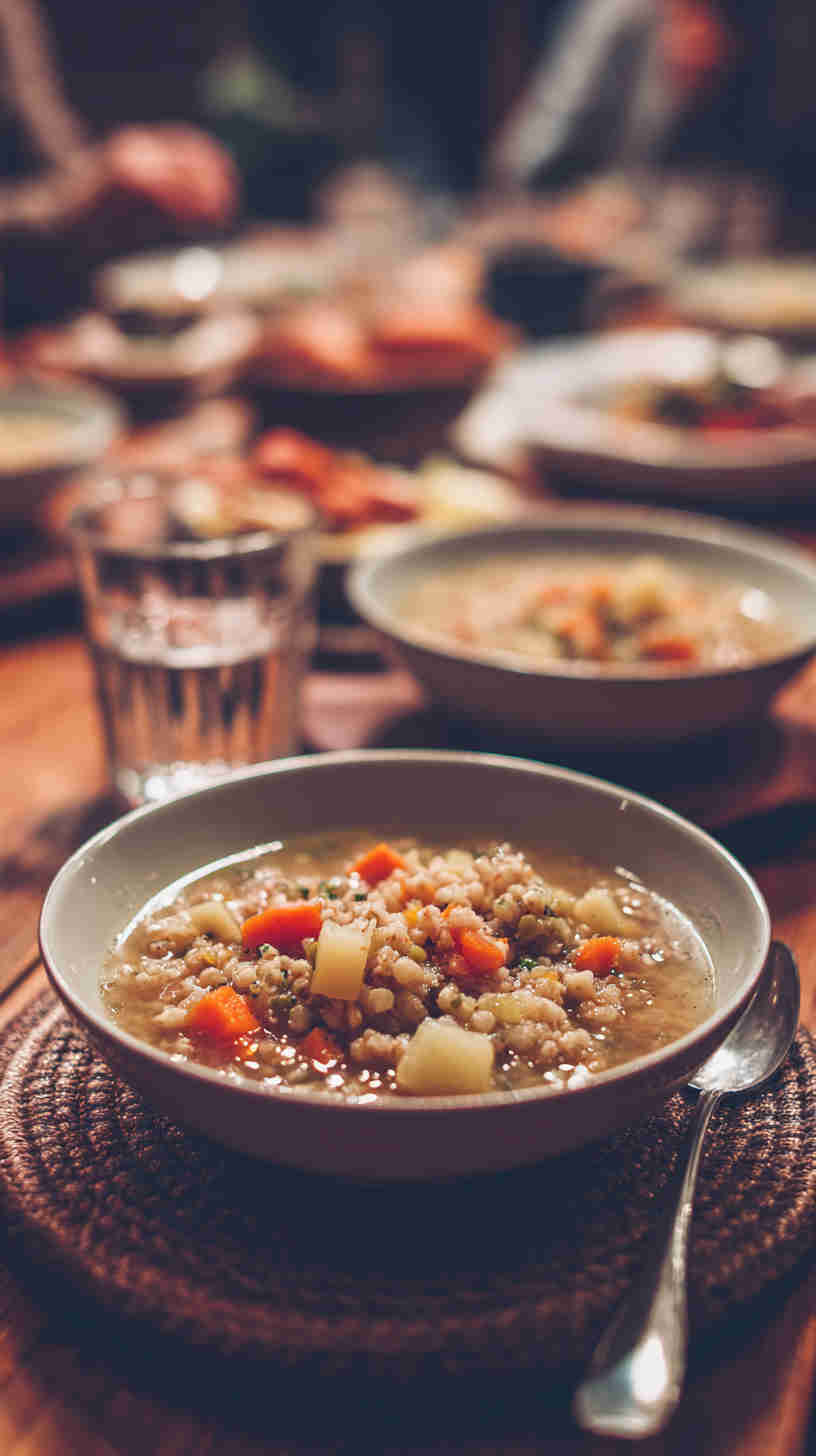 Crockpot Barley and Vegetable Soup