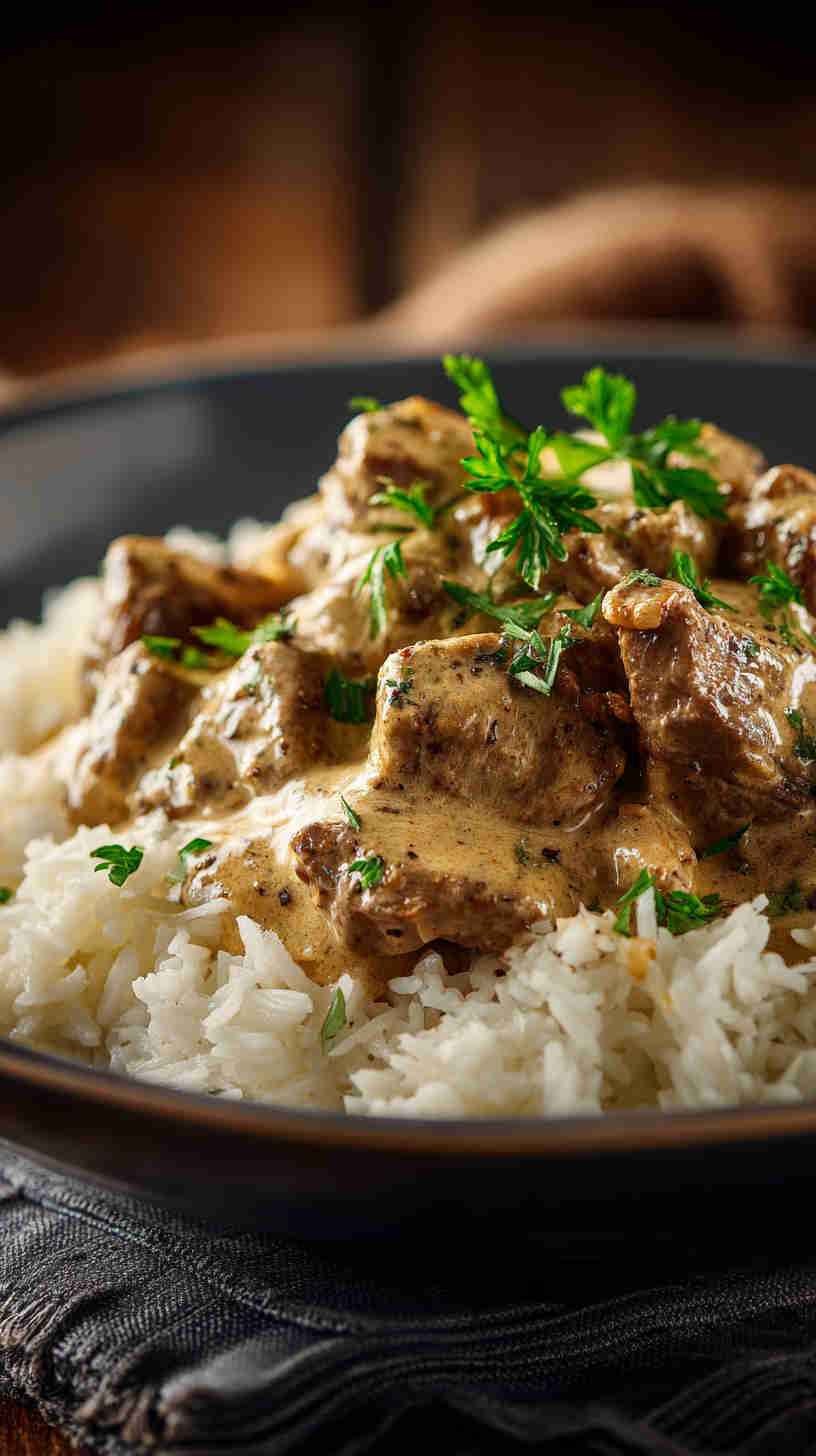 Crockpot Beef Stroganoff