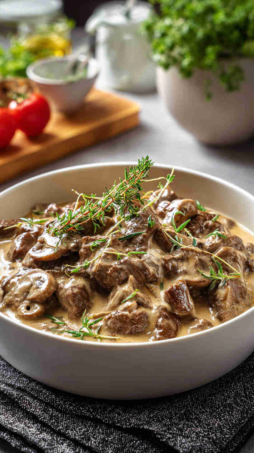 Crockpot Beef Stroganoff
