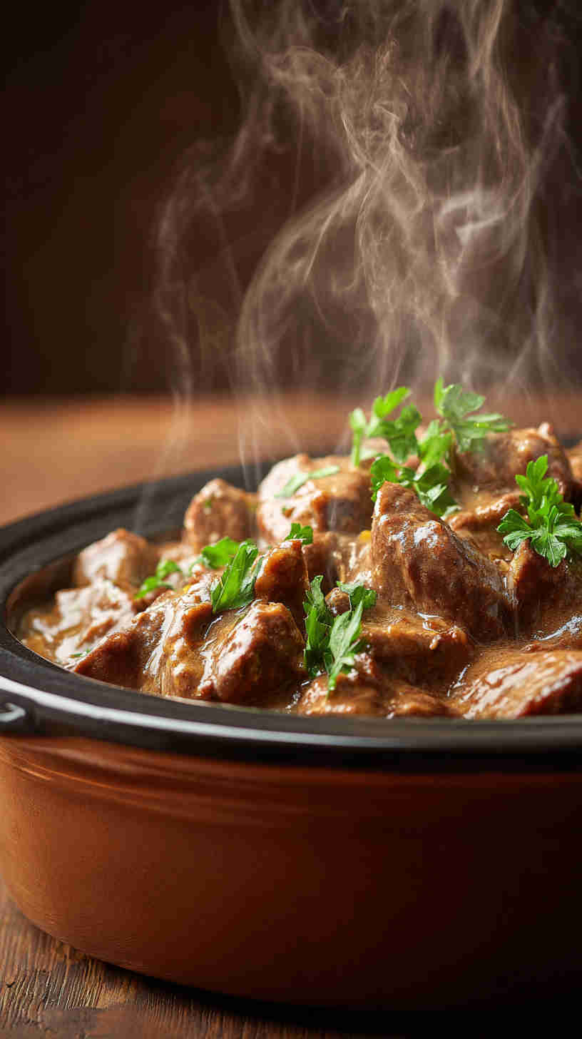 Crockpot Beef Stroganoff