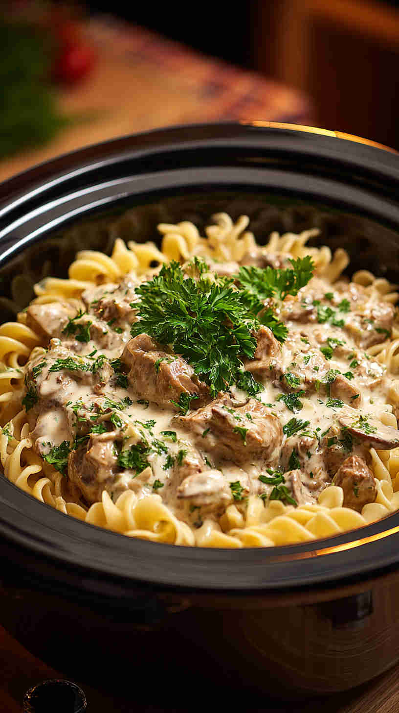 Crockpot Beef Stroganoff